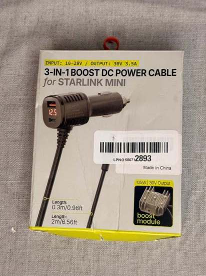 Starlink 3-in-1 Boost DC Power Cable