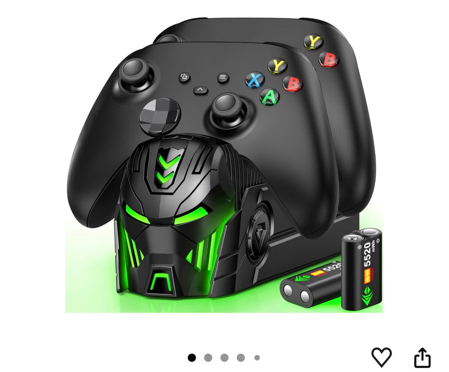Estación de carga para control Xbox + batería recargable 5520 mWh